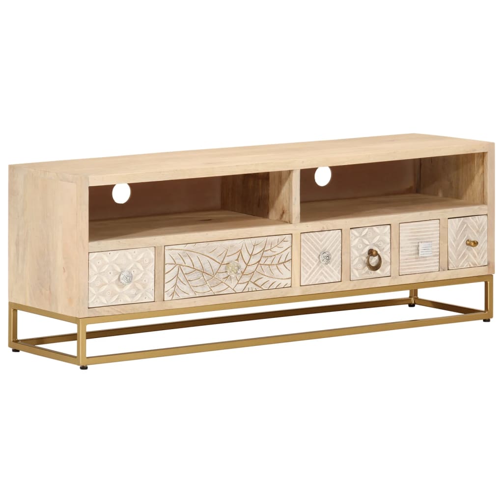 Nachttisch Massivholz Mango Und Eisen