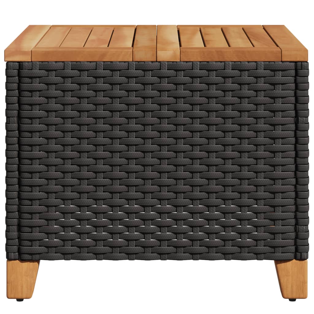 Gartentisch 45X45X37 Cm Poly Rattan Akazienholz