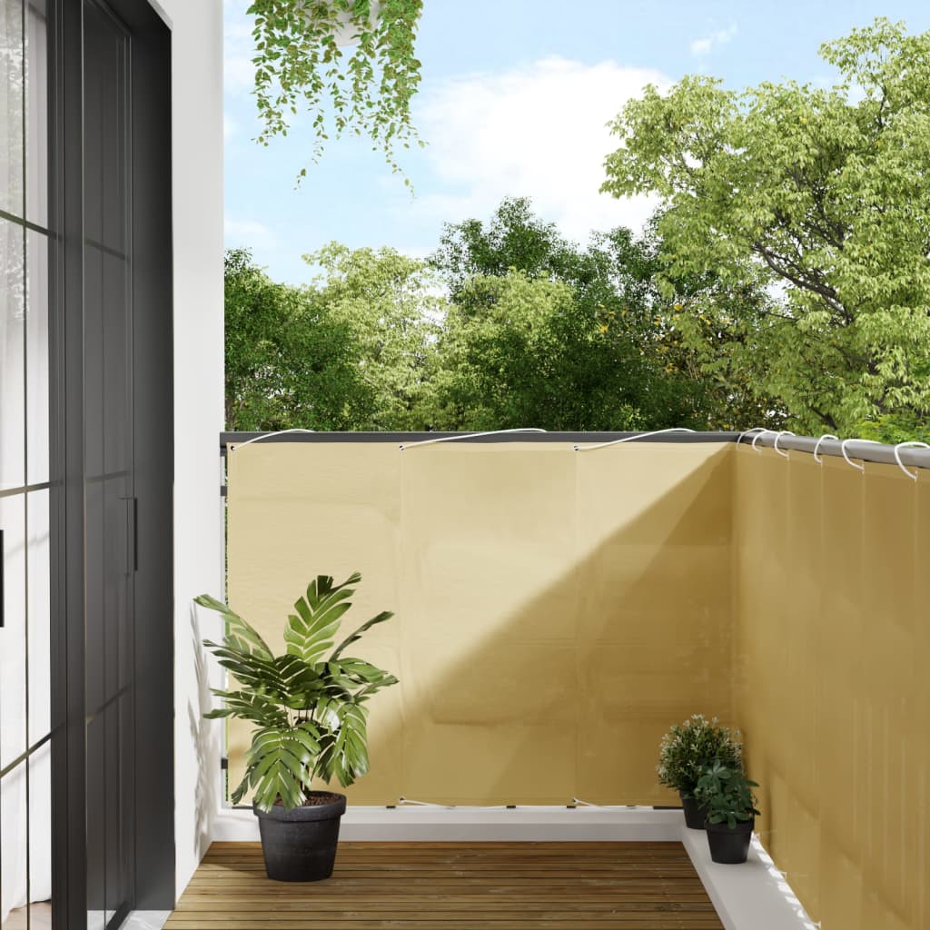 Balkon-Sichtschutz N 100% Polyester-Oxford Sandfarbe