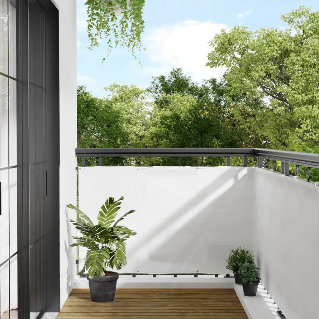 Balkon-Sichtschutz 100 % Polyester-Oxford Weiß