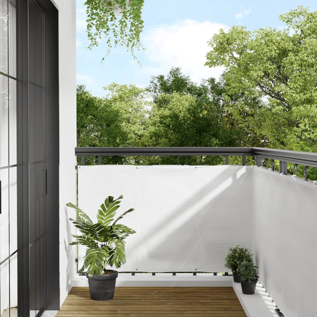Balkon-Sichtschutz 100 % Polyester-Oxford Weiß