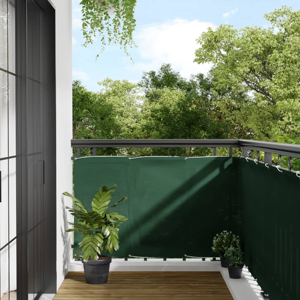 Balkon-Sichtschutz Oxford-Gewebe Dunkelgrün