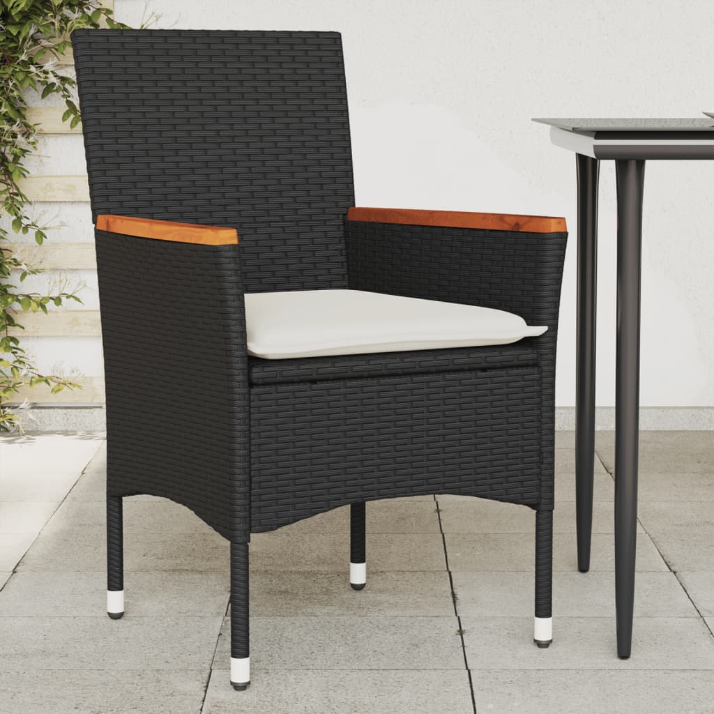Gartenstühle Mit Kissen 2 Stk. Beige Poly Rattan