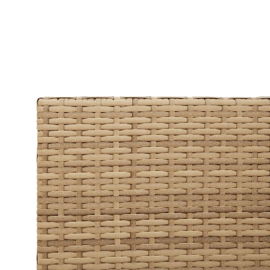 Gartensofa In L-Form Mit Tisch Und Kissen Beige Poly Rattan