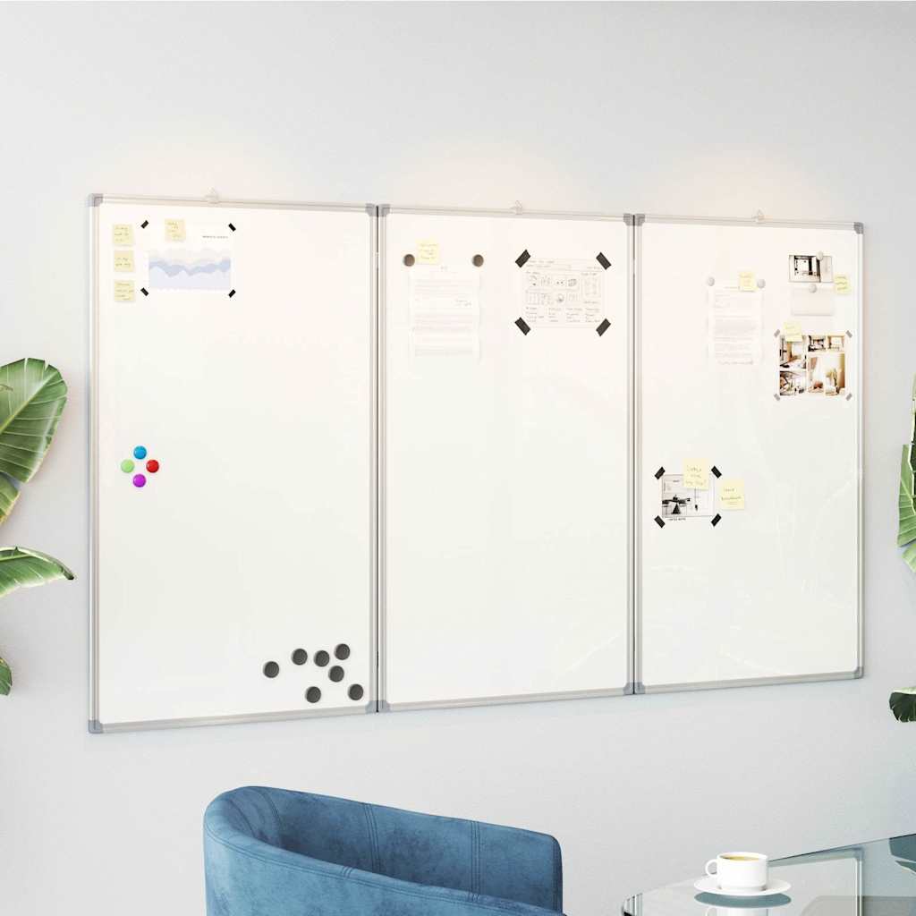 Magnetisches Whiteboard Klappbar 180X80X1,7 Cm Aluminium
