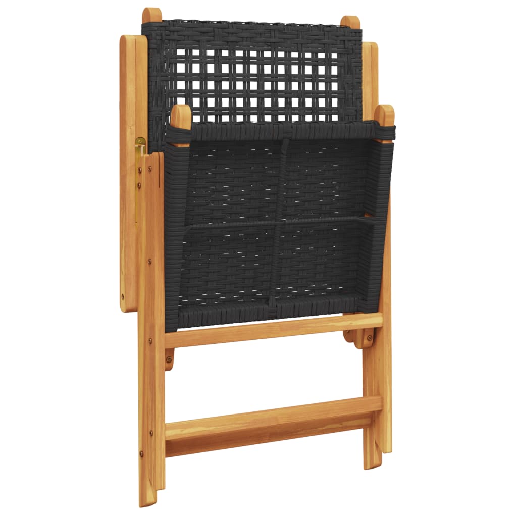 Gartenstuhl Verstellbar 6 Stk. Poly Rattan Massivholz