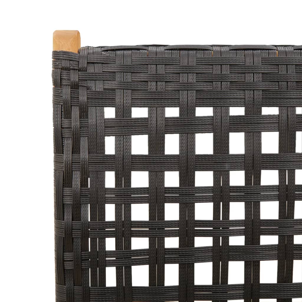 Gartenstuhl Verstellbar 6 Stk. Poly Rattan Massivholz