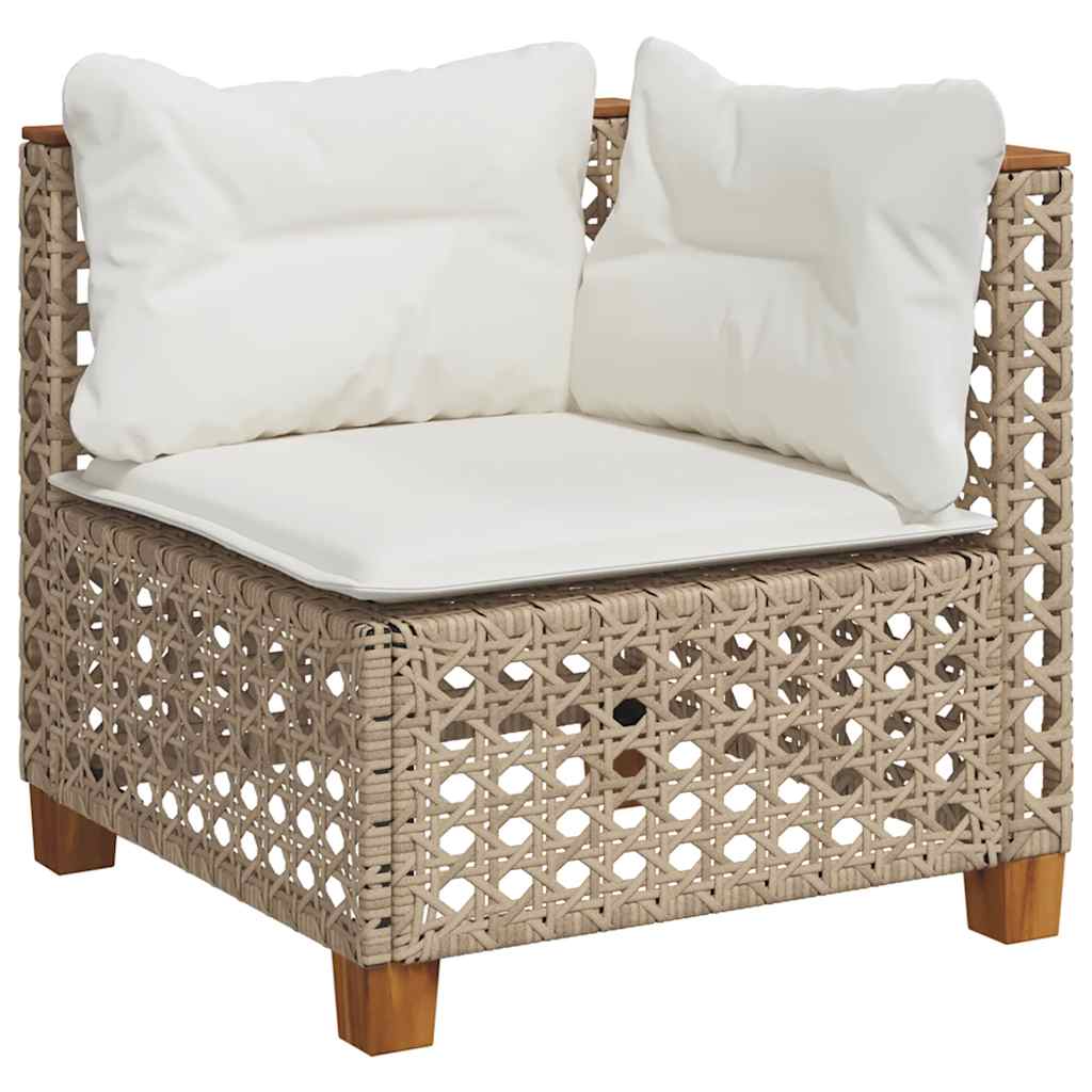 6-Tlg. Garten-Sofagarnitur Mit Kissen Poly Rattan