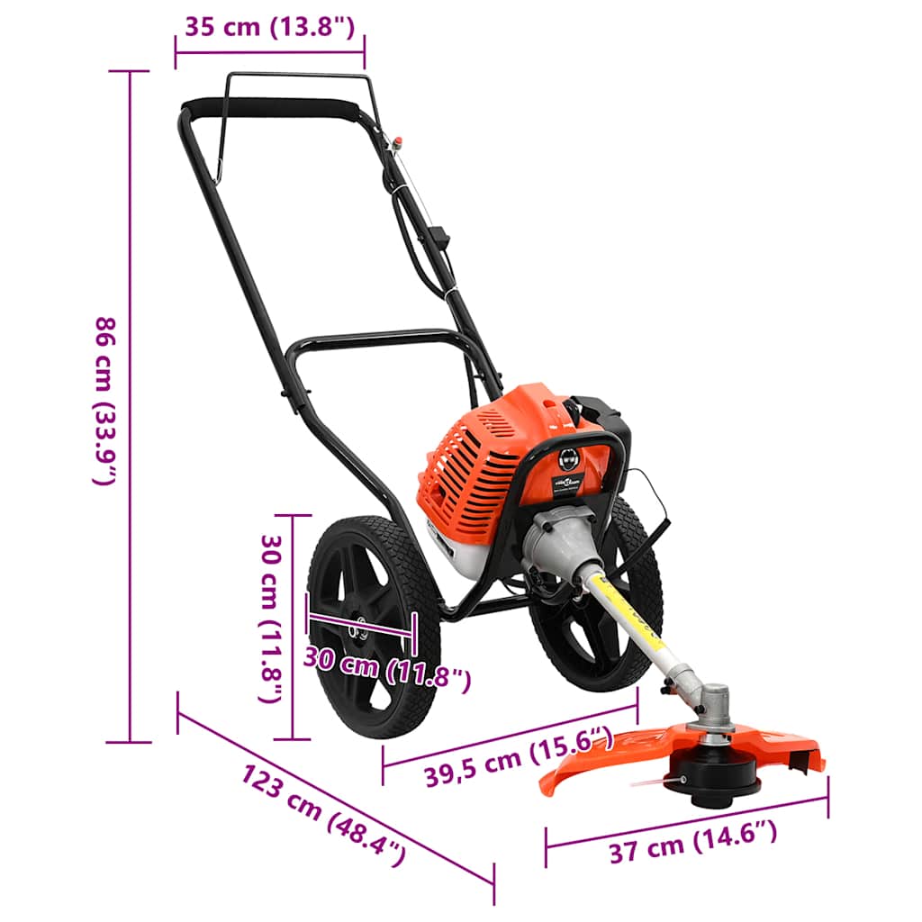Freischneider Mit Rädern Orange 52 Cm³ 1,45 Kw