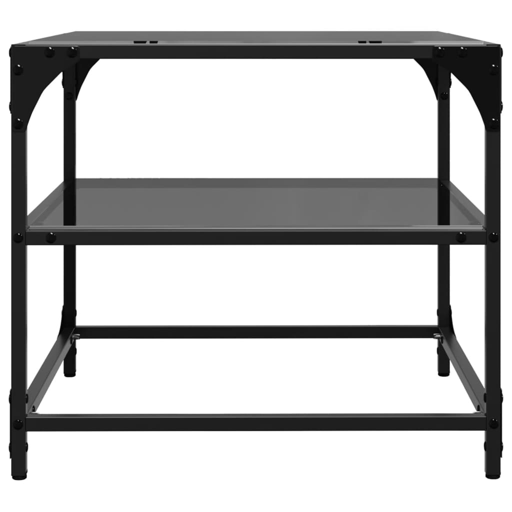 Couchtisch Mit Glasplatte Schwarz Stahl