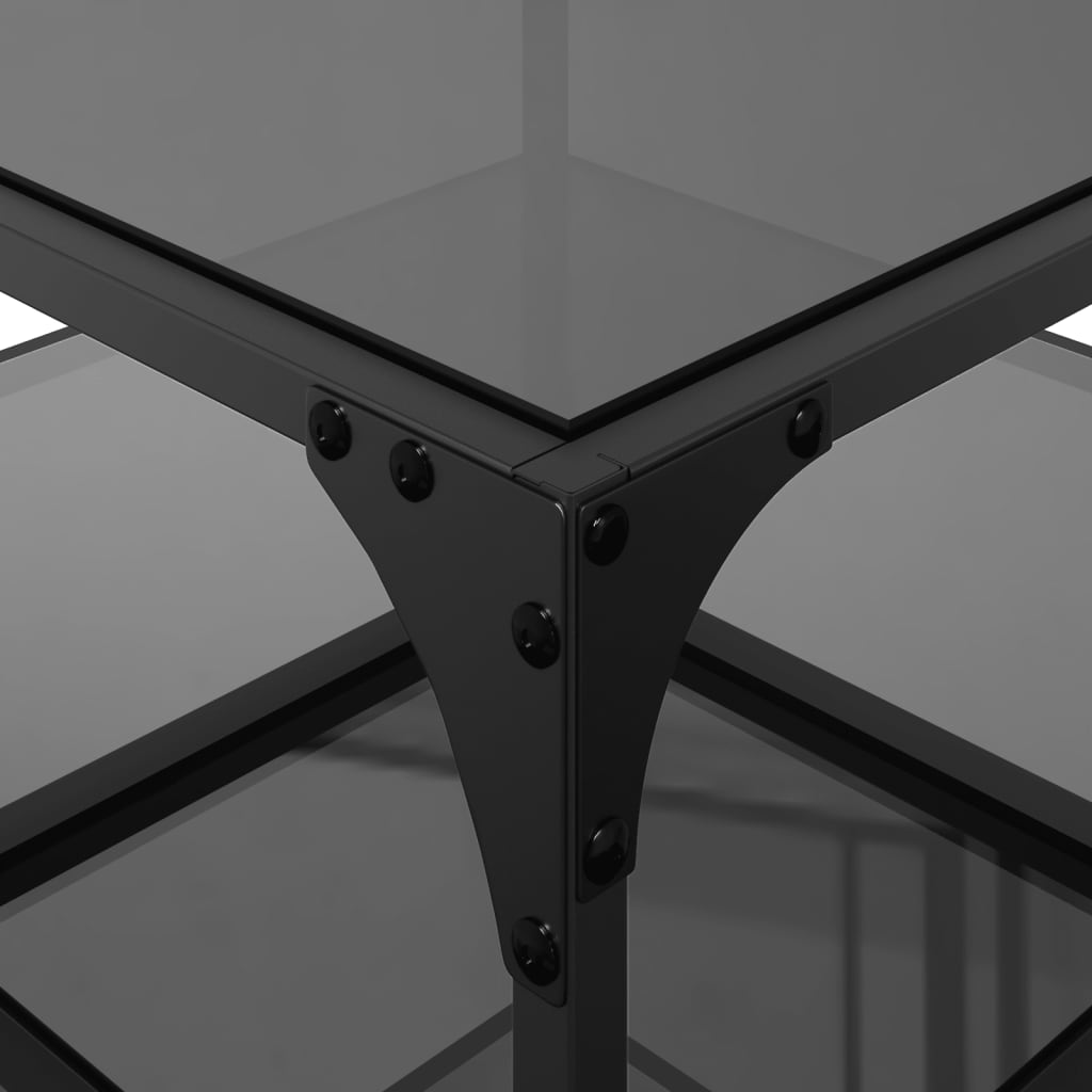 Couchtisch Mit Glasplatte Schwarz Stahl