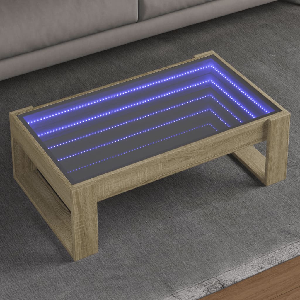 Couchtisch Mit Infinity-Led Sonoma-Eiche 70X53X30 Cm