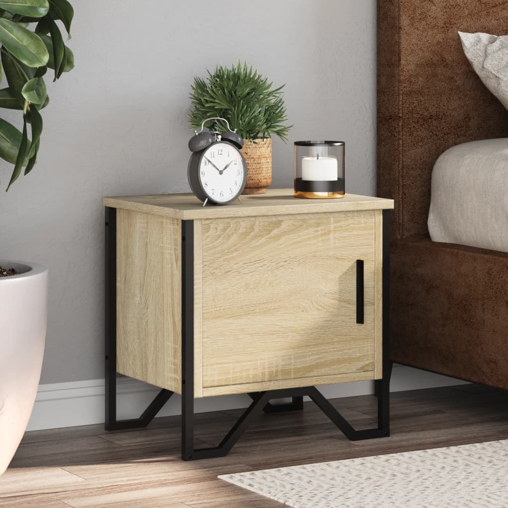 Nachttisch Braun Eichen-Optik 40X30X40 Cm Holzwerkstoff