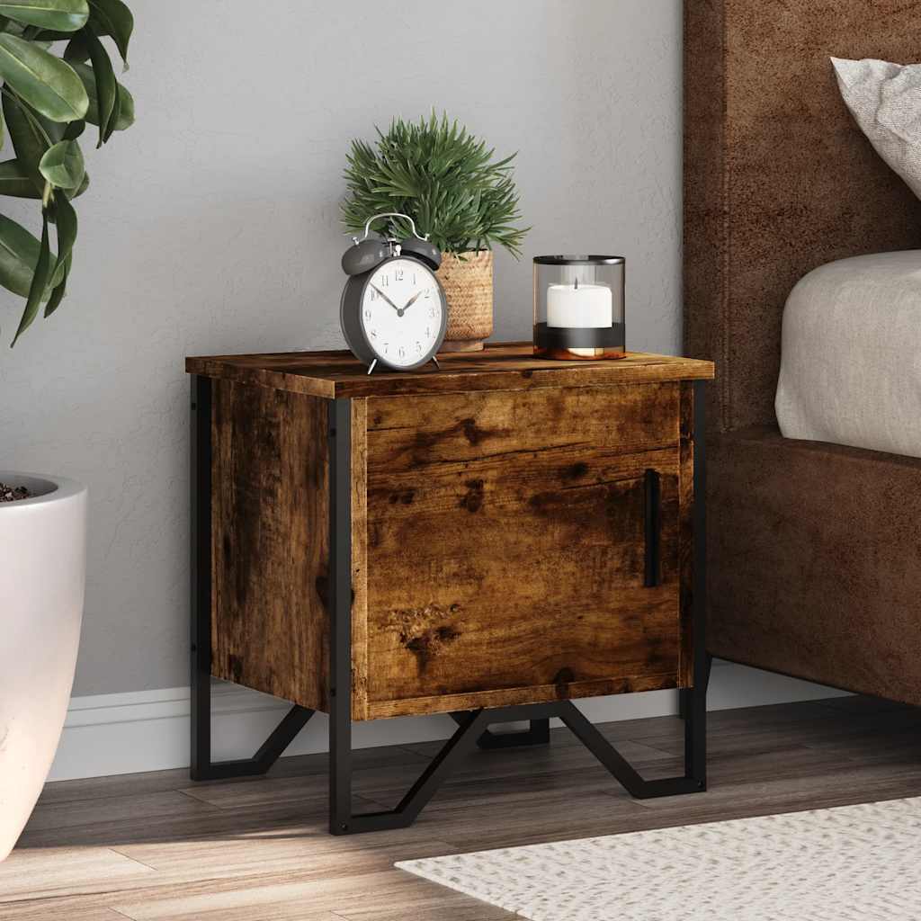 Nachttisch Braun Eichen-Optik 40X30X40 Cm Holzwerkstoff