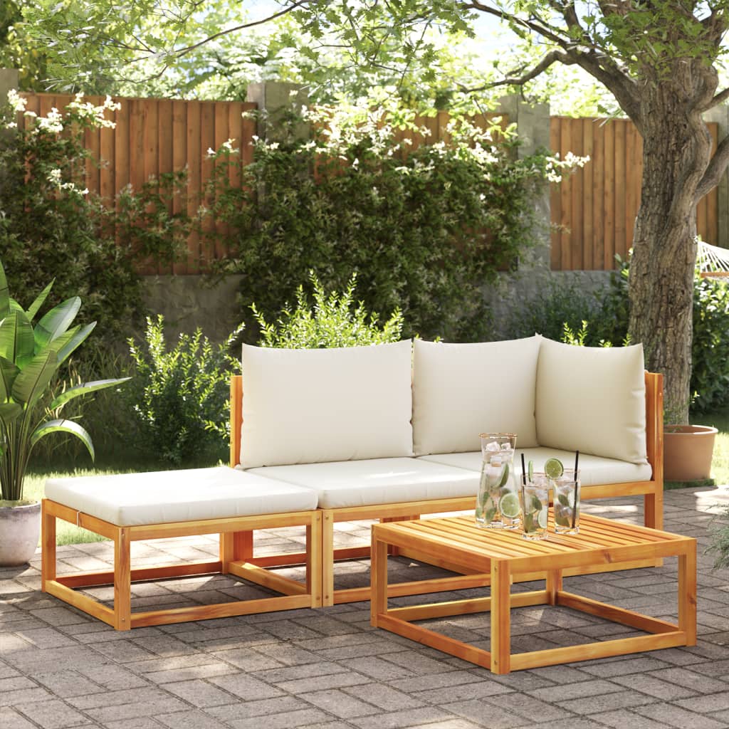 Garten-Ecksofas Mit Kissen 2 Stk. Massivholz Akazie