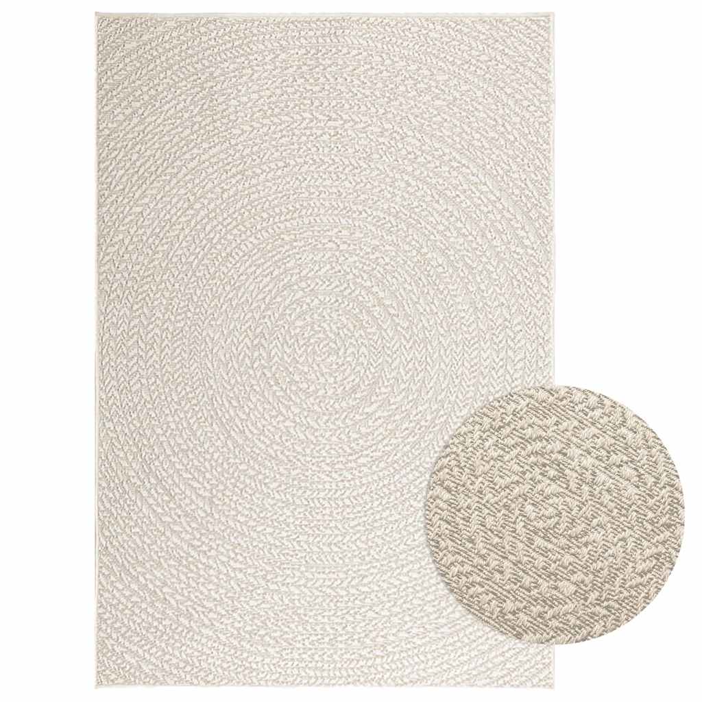 Teppich Zizur Jute-Optik Indoor Und Outdoor Creme