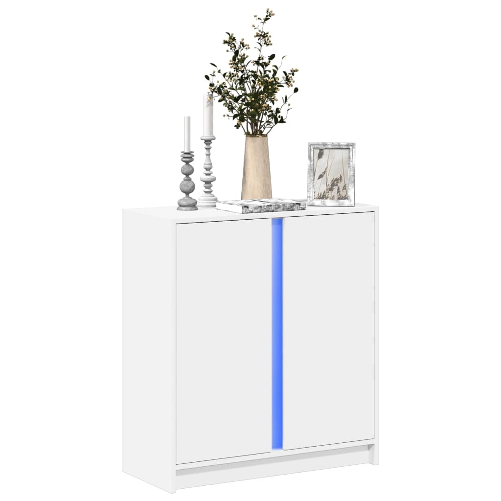 Led-Sideboard Sonoma-Eiche 77X34X85 Cm Holzwerkstoff