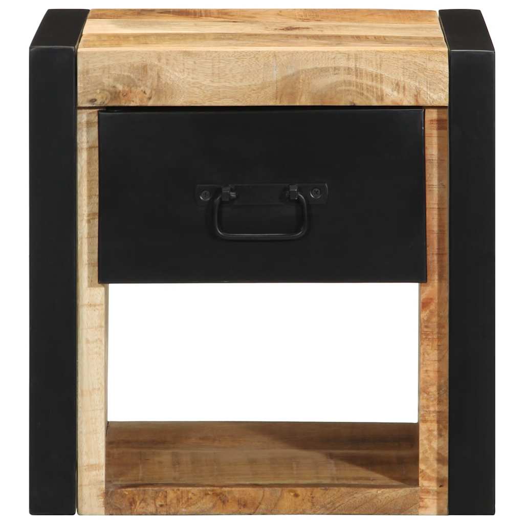 Nachttisch 40X35X40 Cm Raues Mango-Massivholz