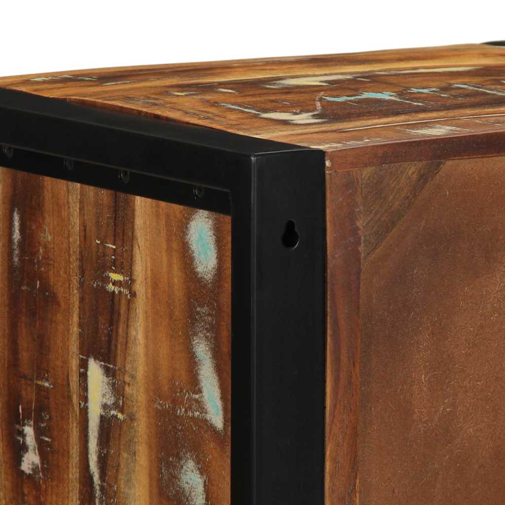 Nachttisch Mehrfarbig 40X35X40 Cm Altholz Massivholz