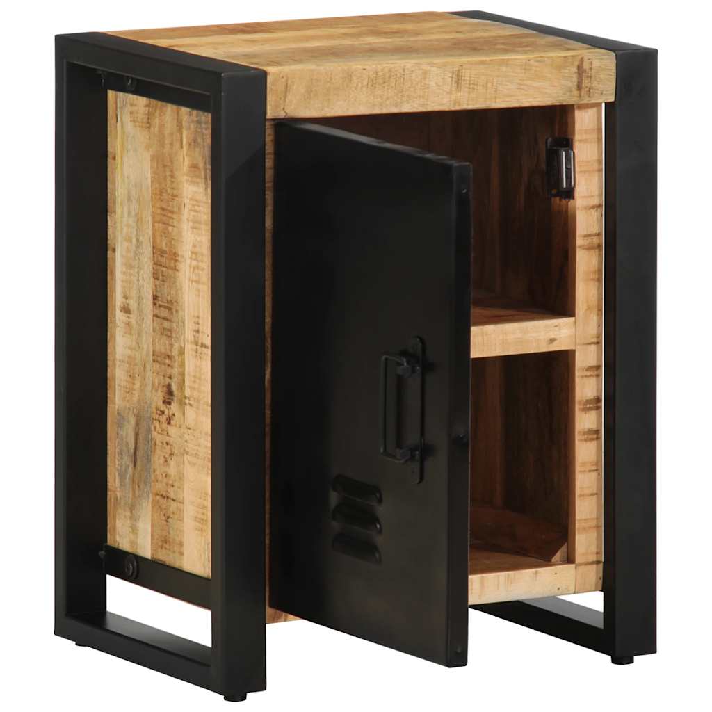 Nachttisch 40X30X51 Cm Raues Mangoholz