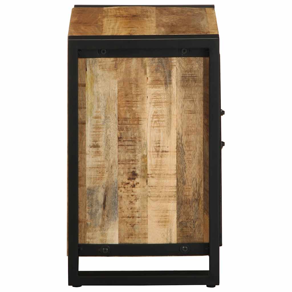 Nachttisch 40X30X51 Cm Raues Mangoholz