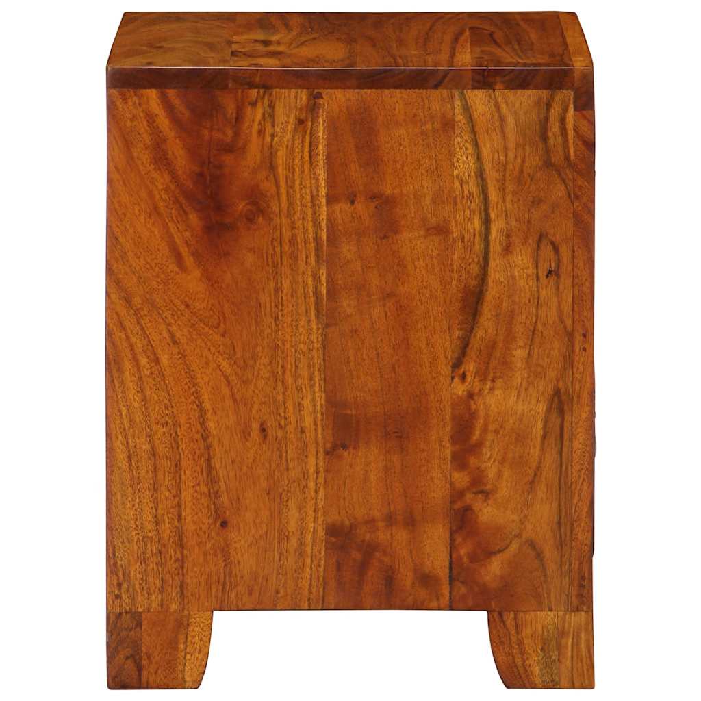 Nachttisch 2 Stk. 35X35X45 Cm Massivholz Akazie