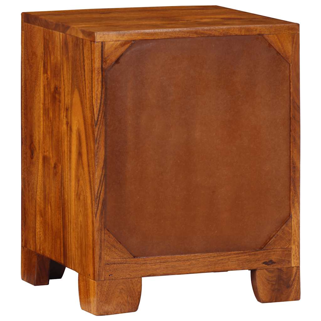 Nachttisch 2 Stk. 35X35X45 Cm Massivholz Akazie