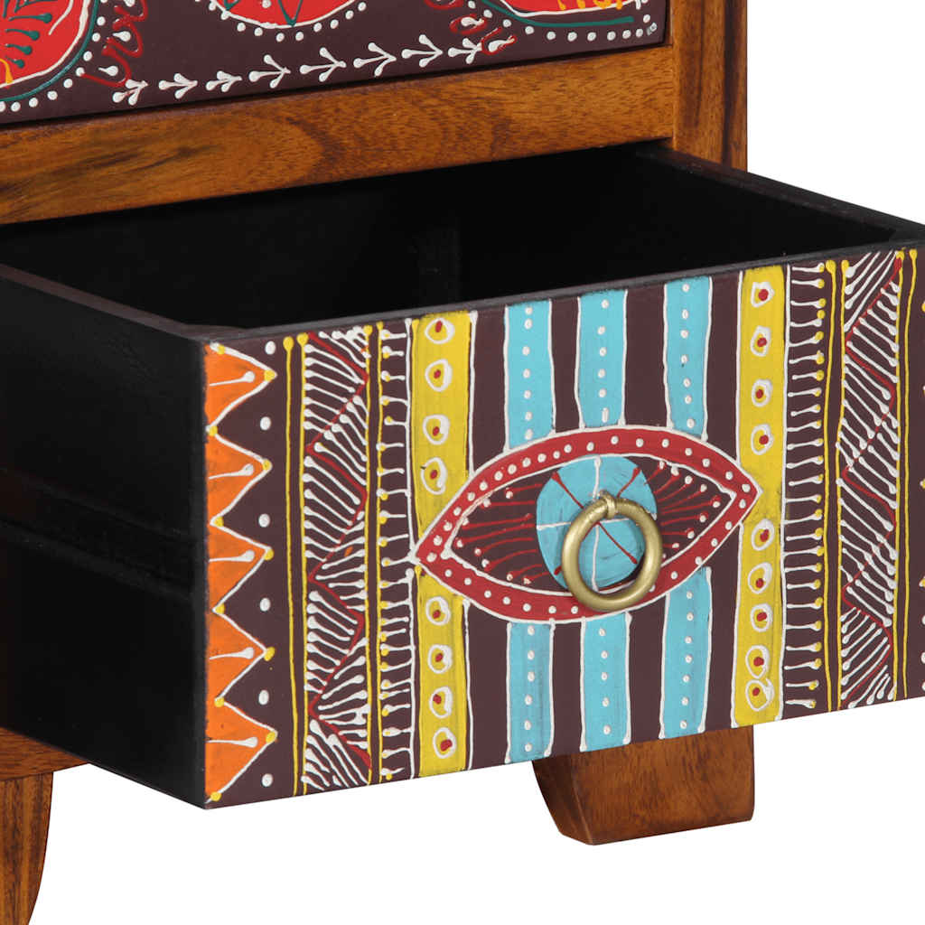 Nachttisch 2 Stk. 35X35X45 Cm Massivholz Akazie
