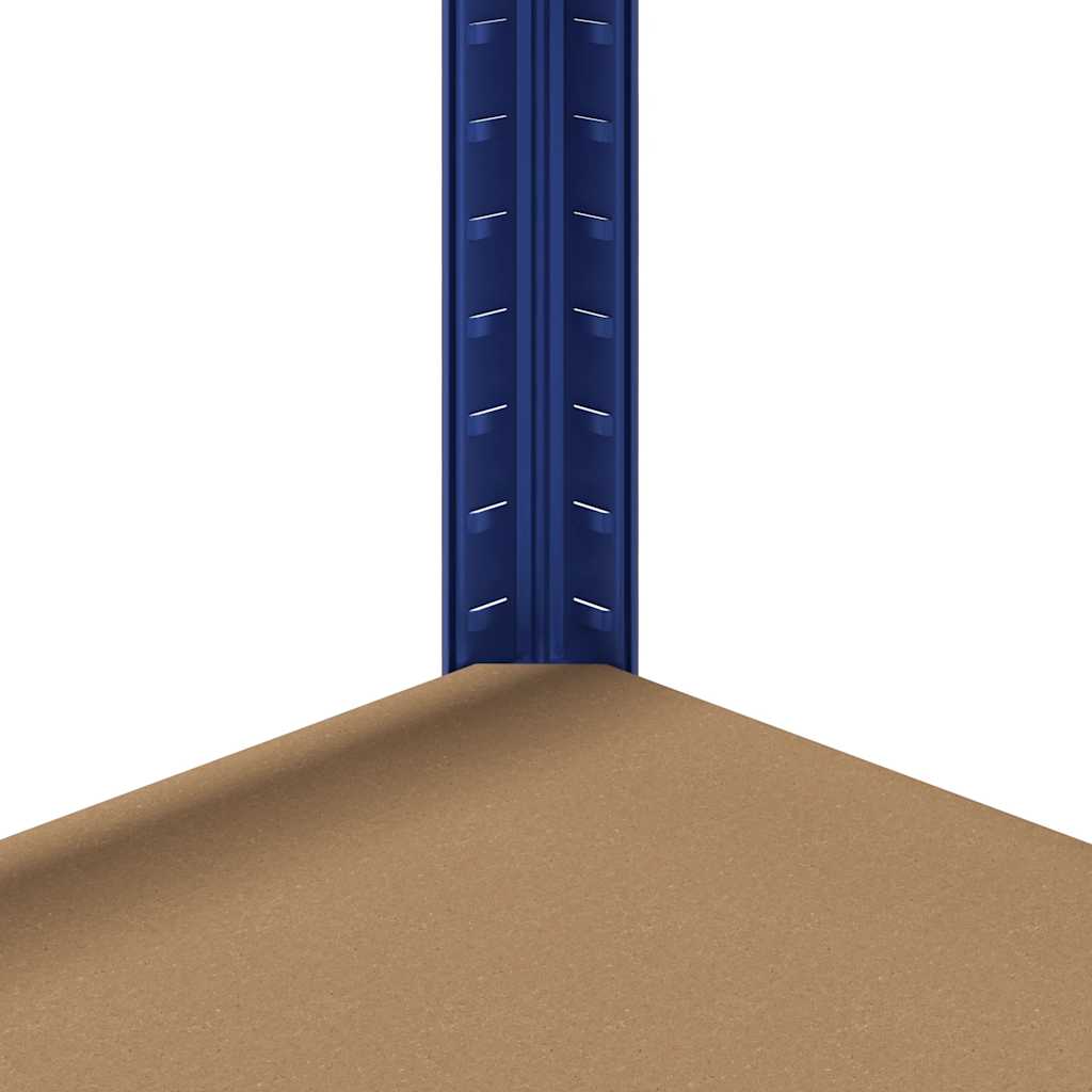 Lagerregal Mit 5 Böden Stahl & Holzwerkstoff Blau