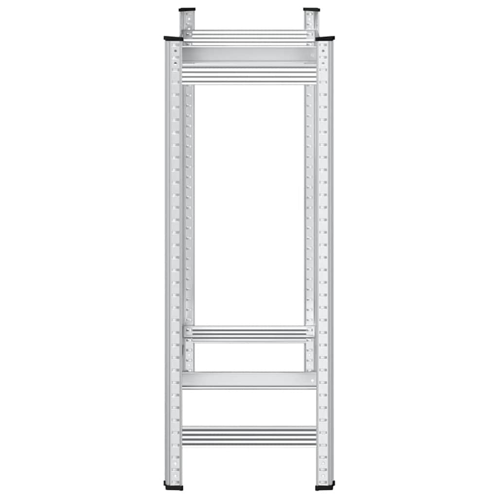 Reifenregal Mit 2 Böden Silbern Stahl