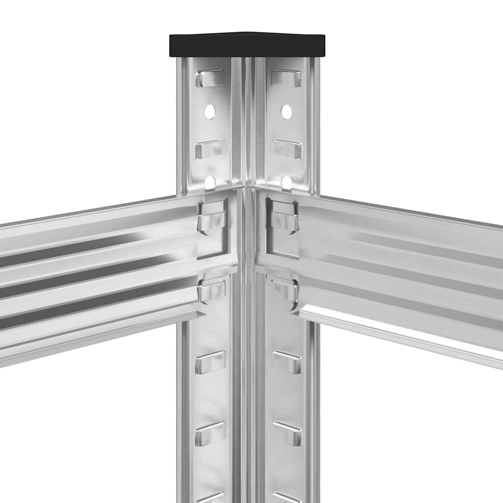 Reifenregal Mit 2 Böden Silbern Stahl