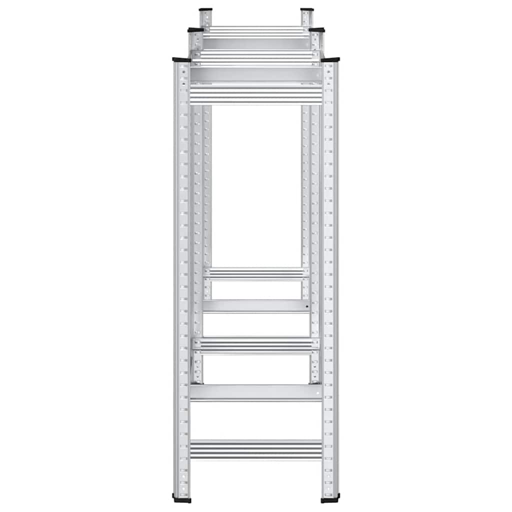 Reifenregale Mit 2 Böden 2 Stk. Silbern Stahl