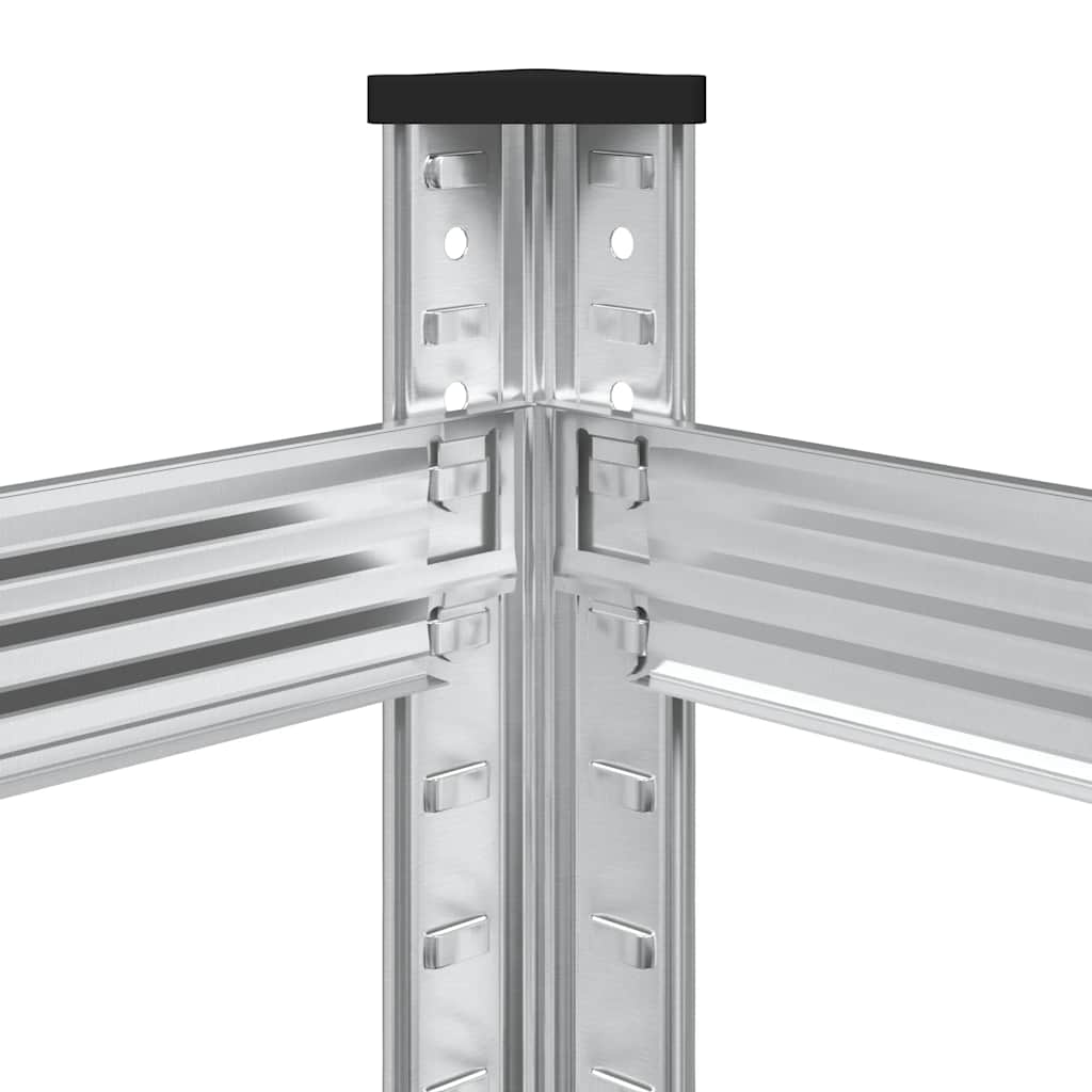 Reifenregale Mit 2 Böden 2 Stk. Silbern Stahl