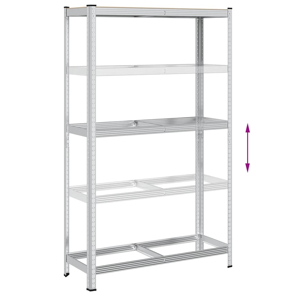 Reifenregal 2 Böden Silbern Stahl & Holzwerkstoff