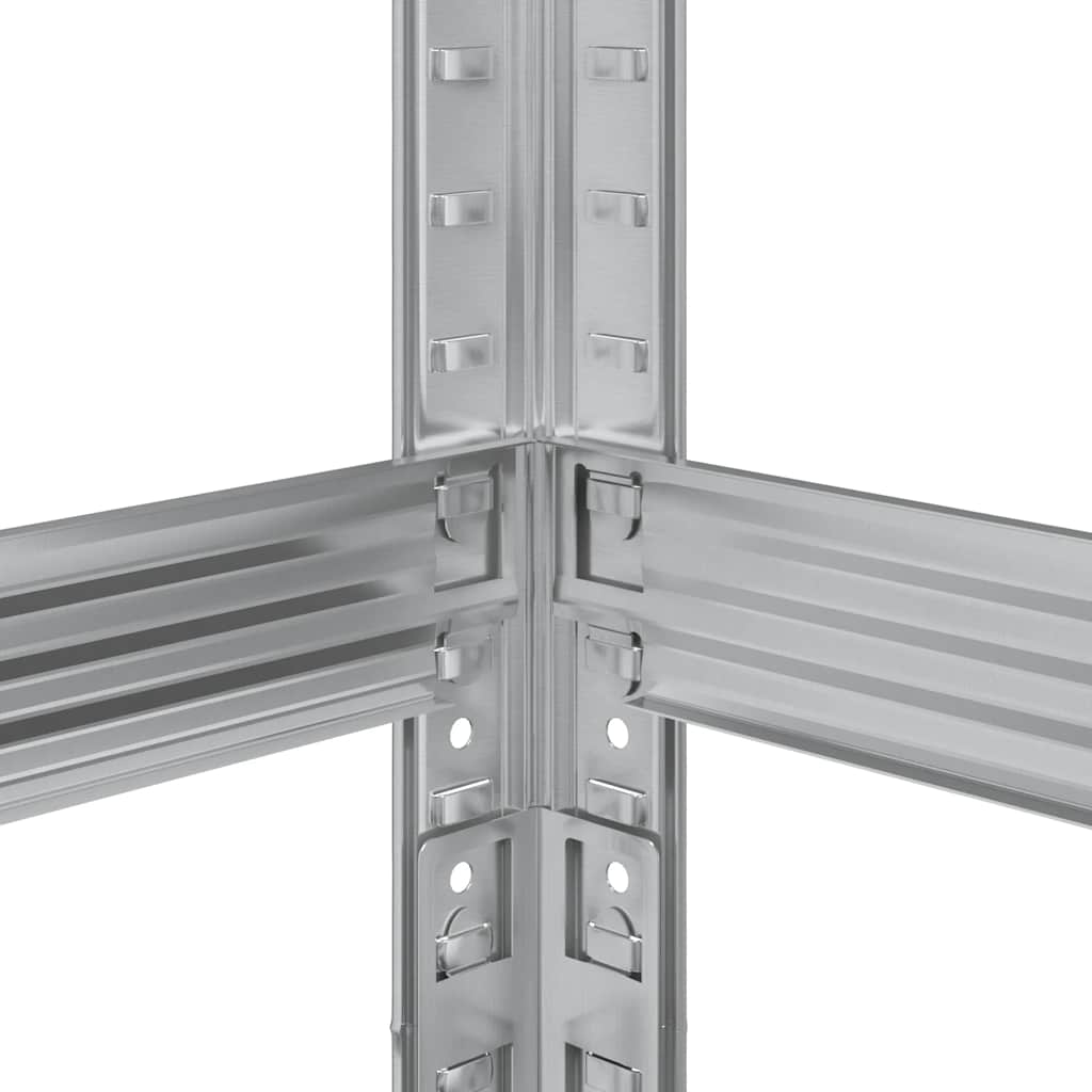 Reifenregal 2 Böden Silbern Stahl & Holzwerkstoff