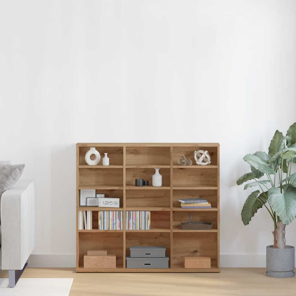 Cd-Regal Artisan-Eiche 100X23X89,5 Cm Holzwerkstoff
