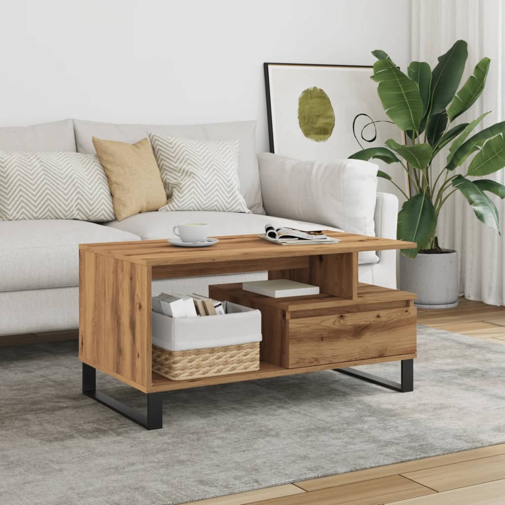 Couchtisch Artisan-Eiche 90X49X45 Cm Holzwerkstoff