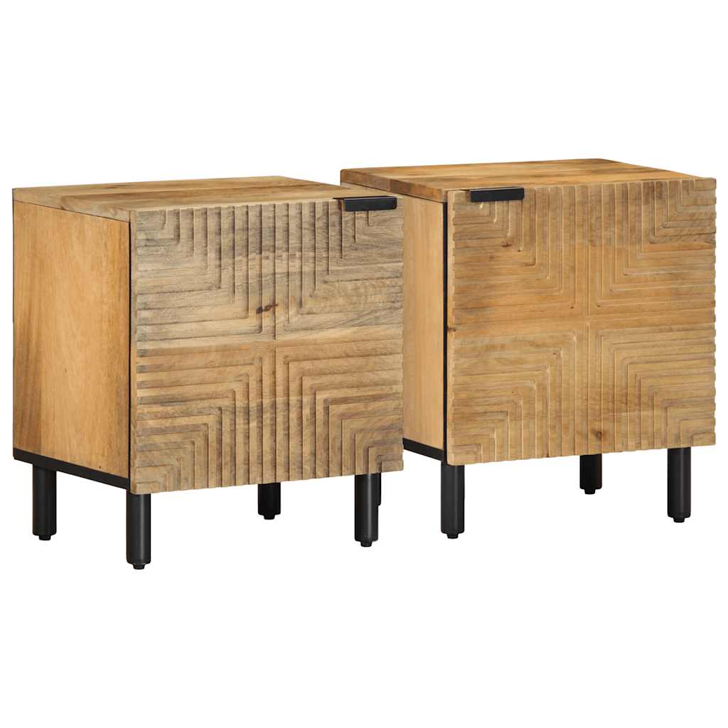 Nachttisch 40X33X46 Cm Massivholz Akazie