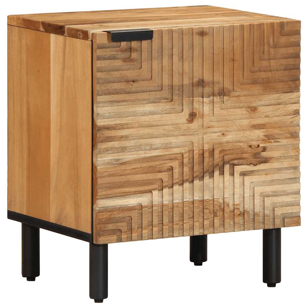 Nachttisch 40X33X46 Cm Massivholz Akazie