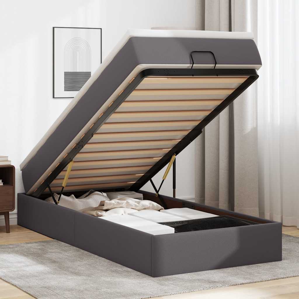 Ottoman-Bett Mit Matratze Kunstleder