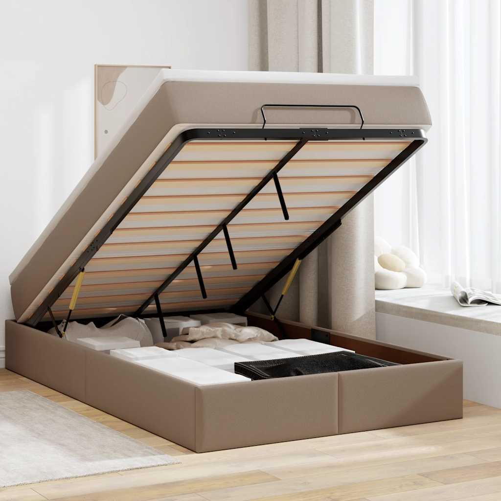 Ottoman-Bett Mit Matratze Kunstleder