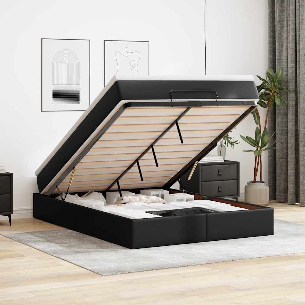 Ottoman-Bett Mit Matratze Kunstleder