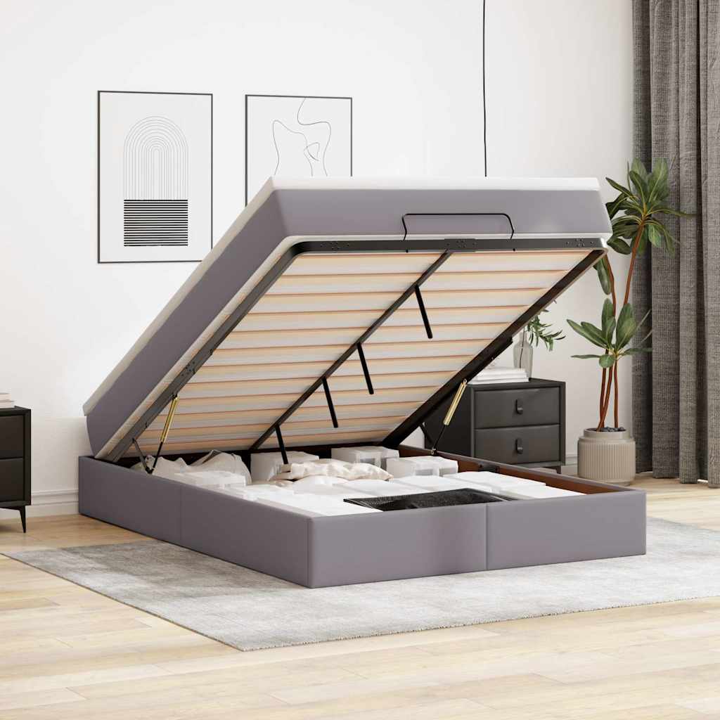 Ottoman-Bett Mit Matratze Kunstleder