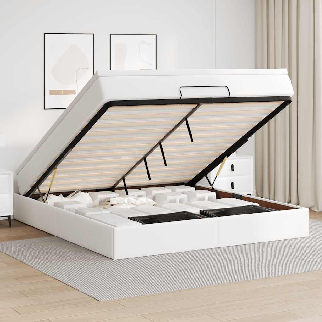 Ottoman-Bett Mit Matratze Kunstleder