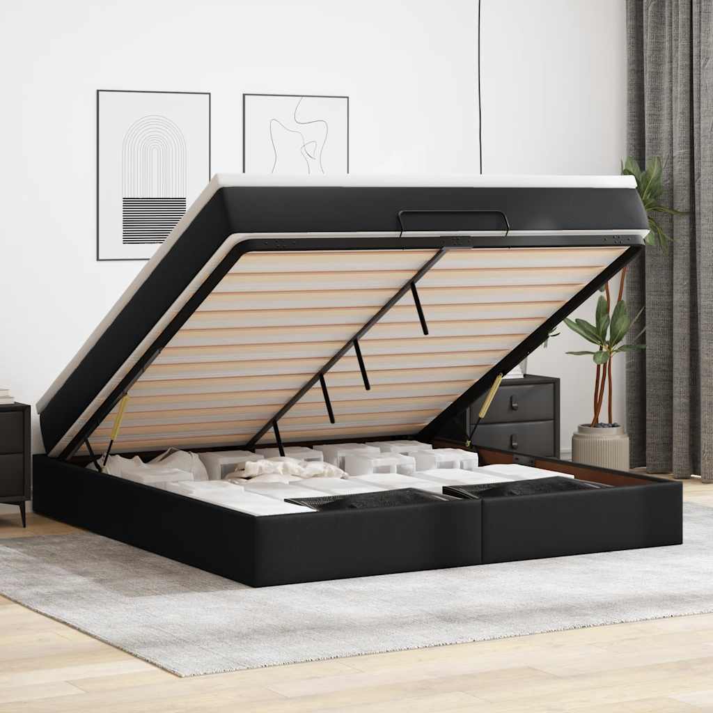 Ottoman-Bett Mit Matratze Kunstleder