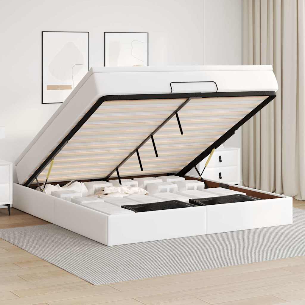 Ottoman-Bett Mit Matratze Kunstleder
