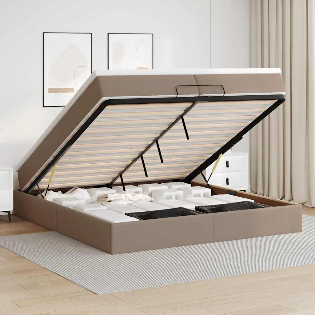 Ottoman-Bett Mit Matratze Kunstleder