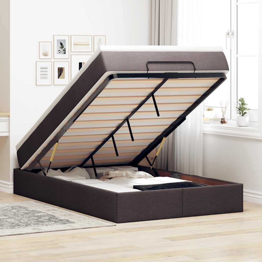 Ottoman-Bett Mit Matratze Stoff