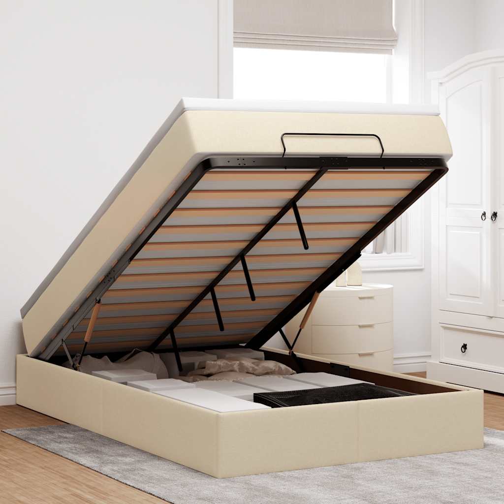 Ottoman-Bett Mit Matratze Stoff