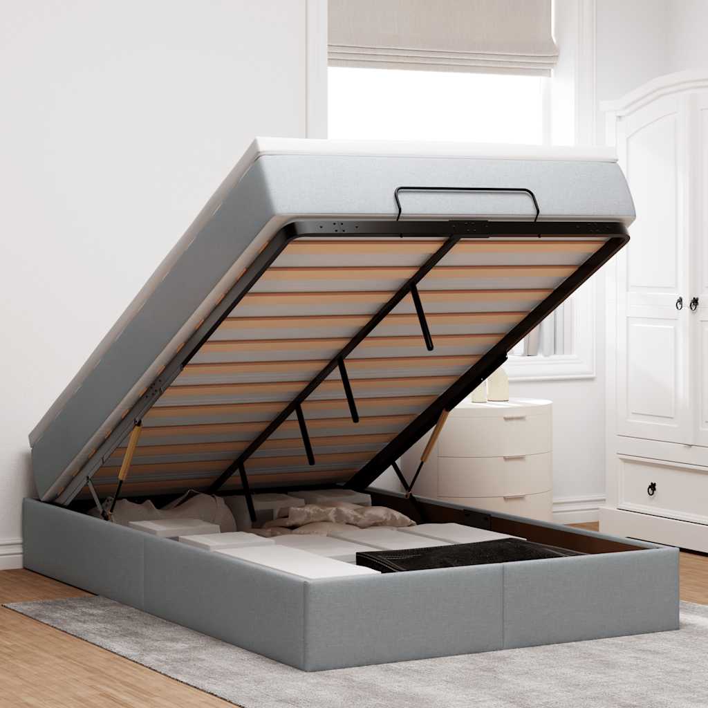 Ottoman-Bett Mit Matratze Stoff
